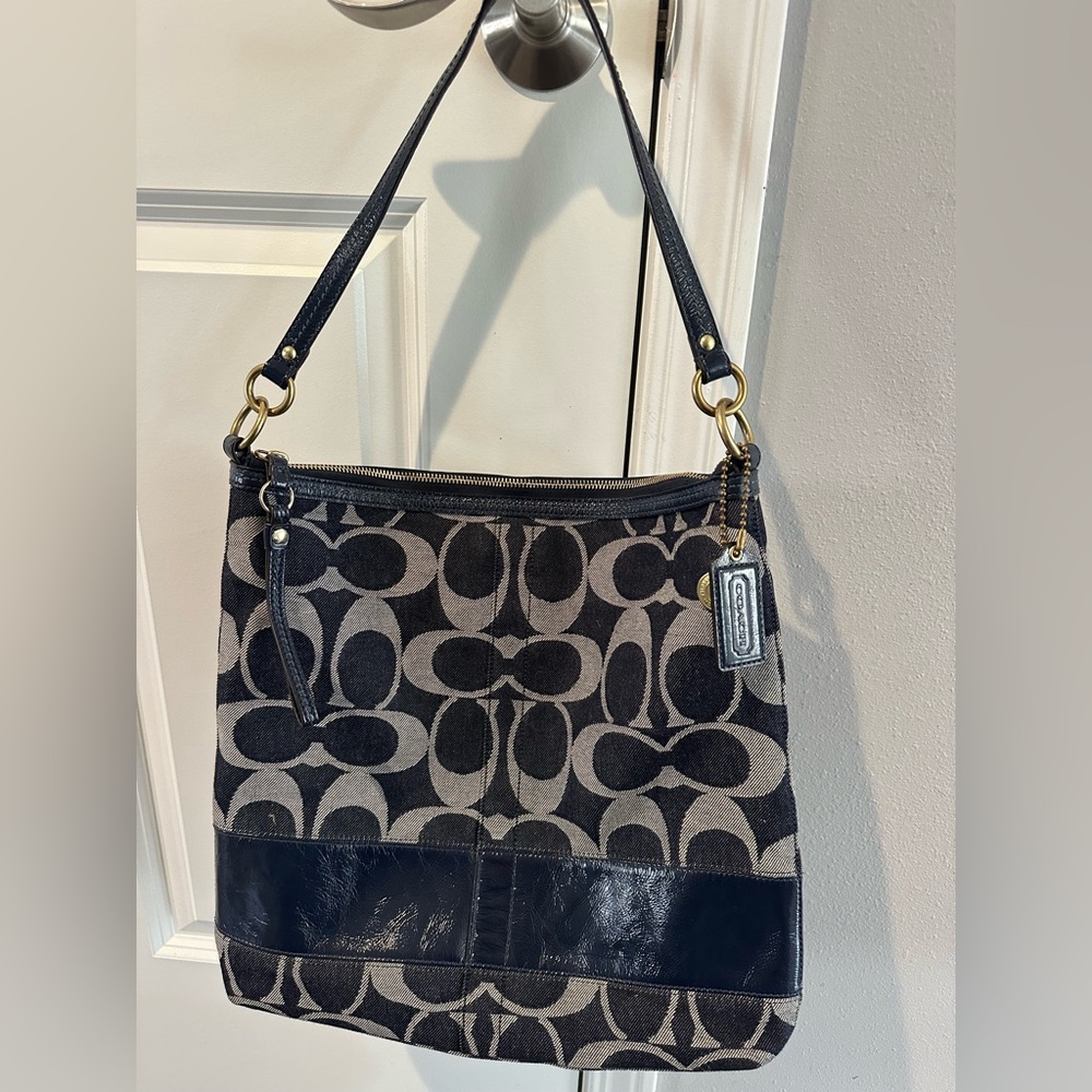 Y2K Coach 12549 Legacy Signature Denim Hobo shoulder purse.